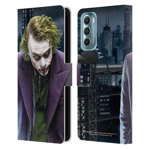 The Dark Knight Character Art Joker Leather Book Wallet Case Cover For Motorola Moto G Stylus 5G (2022)