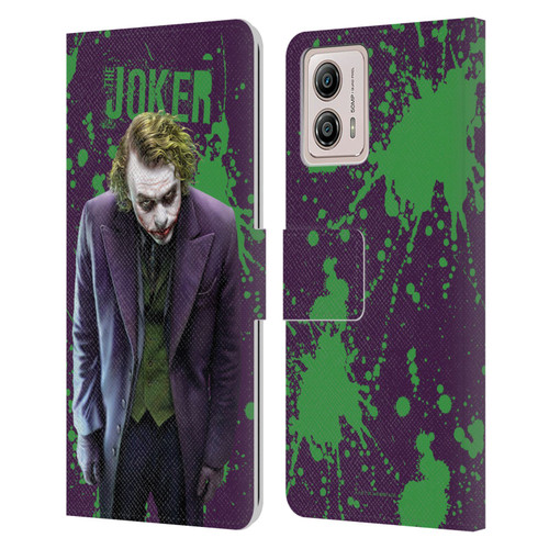 The Dark Knight Graphics Character Art Leather Book Wallet Case Cover For Motorola Moto G53 5G