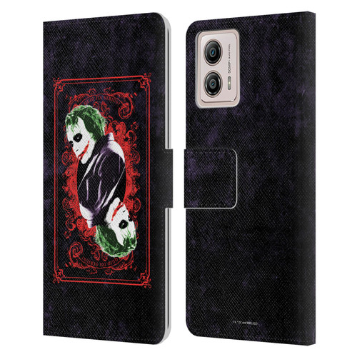 The Dark Knight Graphics Joker Card Leather Book Wallet Case Cover For Motorola Moto G53 5G