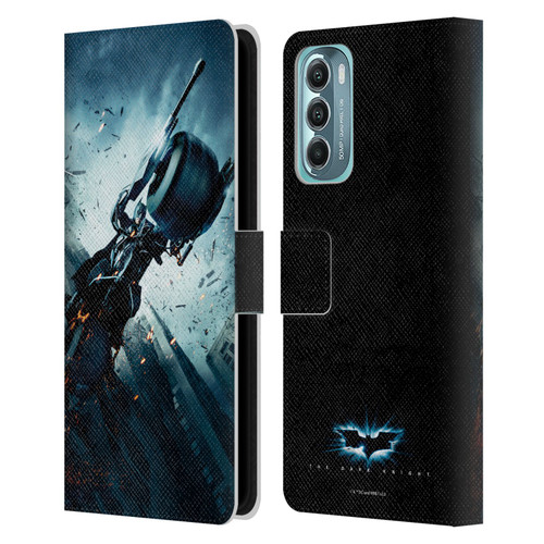 The Dark Knight Key Art Batman Batpod Leather Book Wallet Case Cover For Motorola Moto G Stylus 5G (2022)