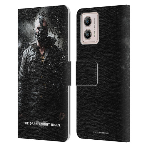 The Dark Knight Rises Key Art Bane Rain Poster Leather Book Wallet Case Cover For Motorola Moto G53 5G