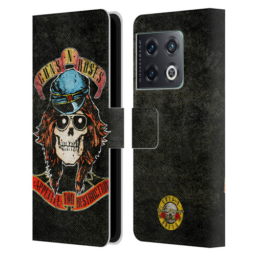 Guns N' Roses Vintage Rose Leather Book Wallet Case Cover For OnePlus 10 Pro