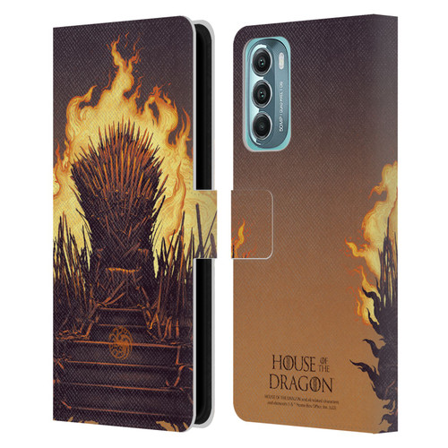House Of The Dragon: Television Series Art Iron Throne Leather Book Wallet Case Cover For Motorola Moto G Stylus 5G (2022)