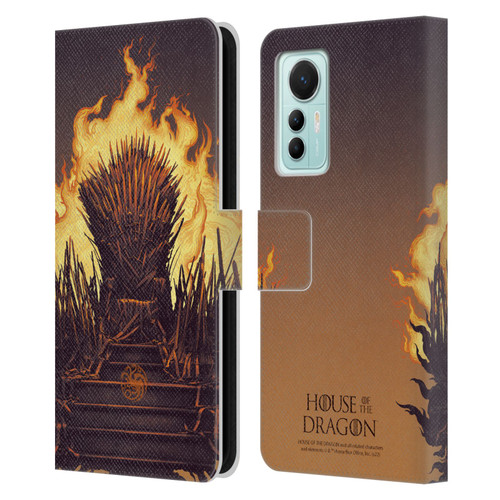 House Of The Dragon: Television Series Art Iron Throne Leather Book Wallet Case Cover For Xiaomi 12 Lite