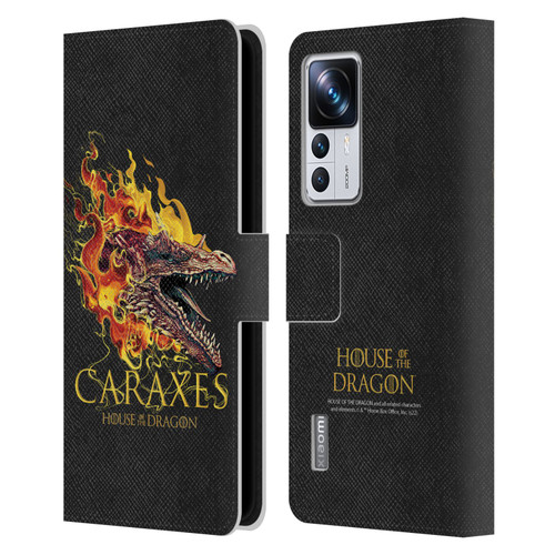 House Of The Dragon: Television Series Art Caraxes Leather Book Wallet Case Cover For Xiaomi 12T Pro