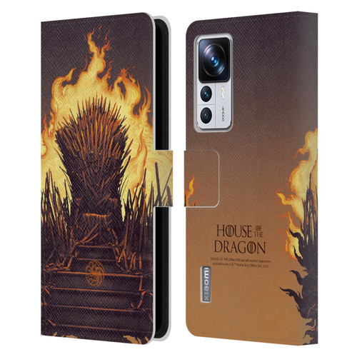 House Of The Dragon: Television Series Art Iron Throne Leather Book Wallet Case Cover For Xiaomi 12T Pro