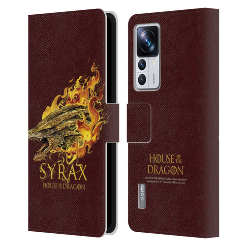 House Of The Dragon: Television Series Art Syrax Leather Book Wallet Case Cover For Xiaomi 12T Pro