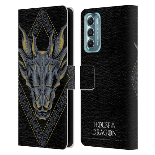House Of The Dragon: Television Series Graphics Dragon Head Leather Book Wallet Case Cover For Motorola Moto G Stylus 5G (2022)