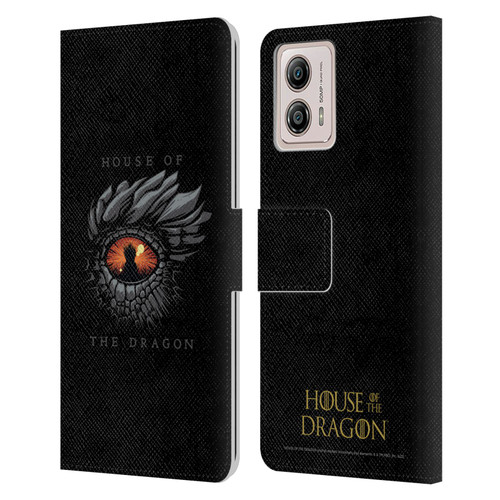 House Of The Dragon: Television Series Graphics Dragon Eye Leather Book Wallet Case Cover For Motorola Moto G53 5G