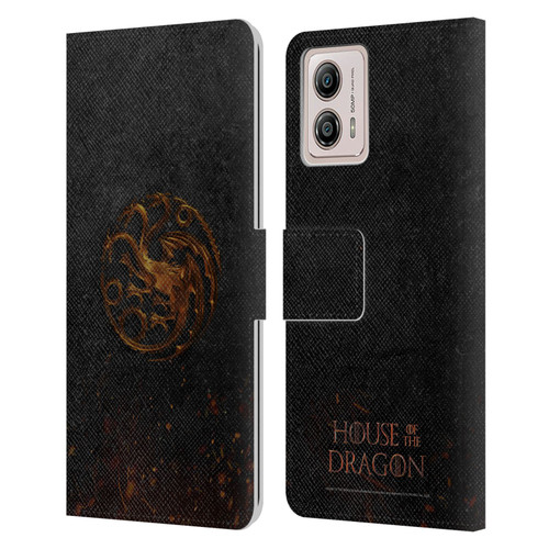 House Of The Dragon: Television Series Graphics Targaryen Emblem Leather Book Wallet Case Cover For Motorola Moto G53 5G