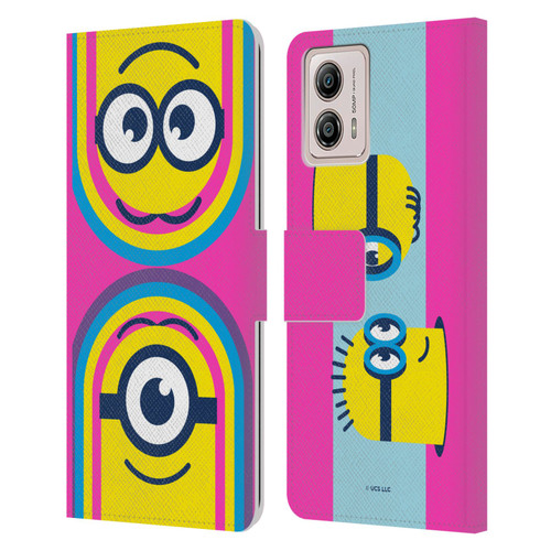 Minions Rise of Gru(2021) Day Tripper Face Leather Book Wallet Case Cover For Motorola Moto G53 5G
