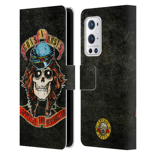 Guns N' Roses Vintage Rose Leather Book Wallet Case Cover For OnePlus 9 Pro