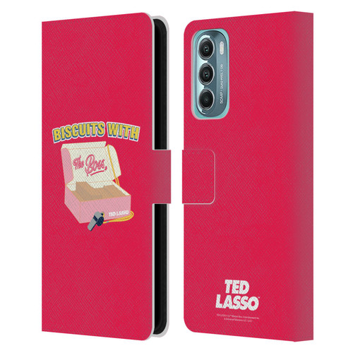 Ted Lasso Season 1 Graphics Biscuits With The Boss Leather Book Wallet Case Cover For Motorola Moto G Stylus 5G (2022)