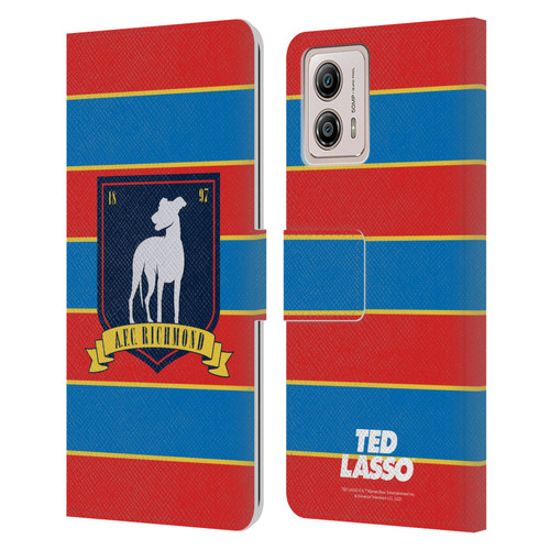 Ted Lasso Season 1 Graphics A.F.C Richmond Stripes Leather Book Wallet Case Cover For Motorola Moto G53 5G