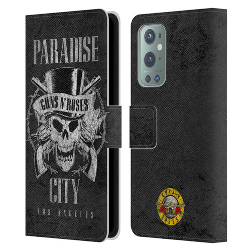 Guns N' Roses Vintage Paradise City Leather Book Wallet Case Cover For OnePlus 9