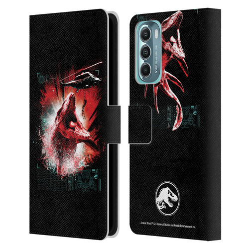 Jurassic World Fallen Kingdom Key Art Mosasaurus Leather Book Wallet Case Cover For Motorola Moto G Stylus 5G (2022)