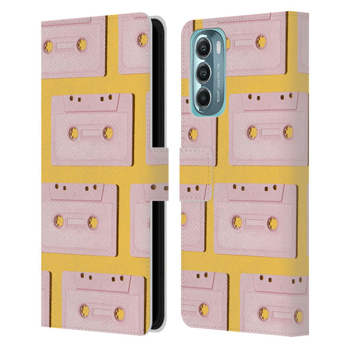 Pepino De Mar Patterns 2 Cassette Tape Leather Book Wallet Case Cover For Motorola Moto G Stylus 5G (2022)