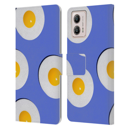 Pepino De Mar Patterns 2 Egg Leather Book Wallet Case Cover For Motorola Moto G53 5G