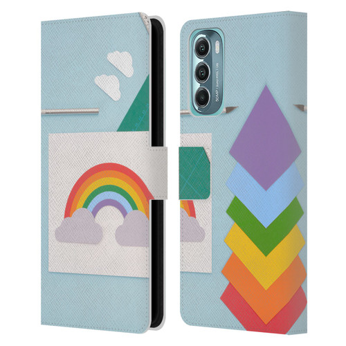 Pepino De Mar Rainbow Art Leather Book Wallet Case Cover For Motorola Moto G Stylus 5G (2022)