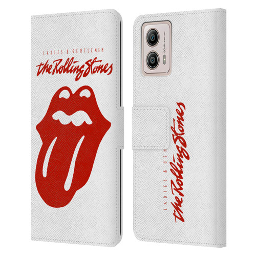 The Rolling Stones Graphics Ladies and Gentlemen Movie Leather Book Wallet Case Cover For Motorola Moto G53 5G