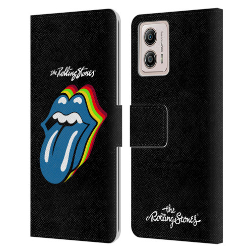 The Rolling Stones Licks Collection Pop Art 2 Leather Book Wallet Case Cover For Motorola Moto G53 5G