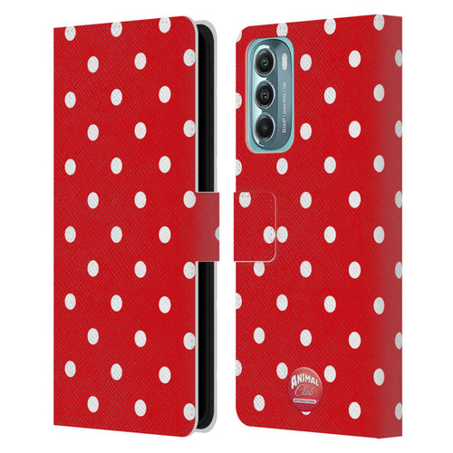 Animal Club International Patterns Polka Dots Red Leather Book Wallet Case Cover For Motorola Moto G Stylus 5G (2022)