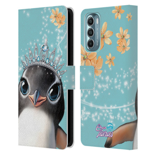 Animal Club International Royal Faces Penguin Leather Book Wallet Case Cover For Motorola Moto G Stylus 5G (2022)