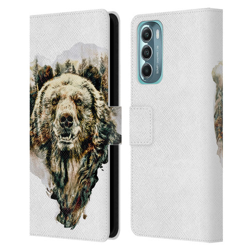 Riza Peker Animals Bear Leather Book Wallet Case Cover For Motorola Moto G Stylus 5G (2022)