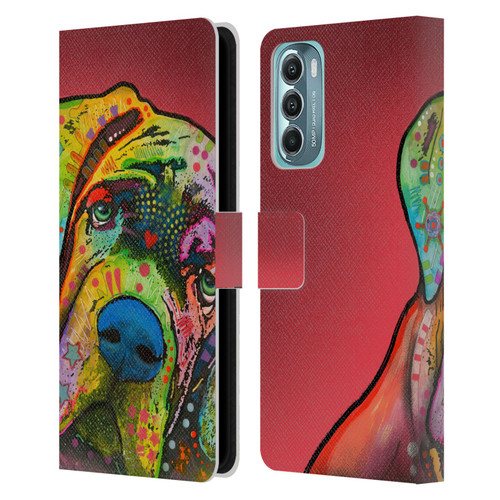Dean Russo Dogs Mastiff Leather Book Wallet Case Cover For Motorola Moto G Stylus 5G (2022)