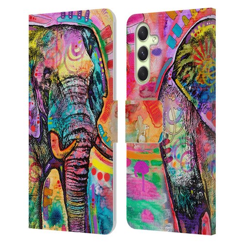 Dean Russo Wildlife 2 Elephant Leather Book Wallet Case Cover For Samsung Galaxy A54 5G