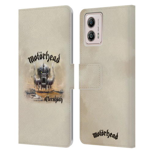 Motorhead Album Covers Aftershock Leather Book Wallet Case Cover For Motorola Moto G53 5G