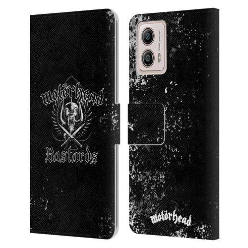 Motorhead Album Covers Bastards Leather Book Wallet Case Cover For Motorola Moto G53 5G