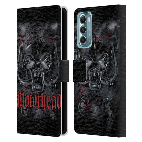 Motorhead Graphics Deathstorm Leather Book Wallet Case Cover For Motorola Moto G Stylus 5G (2022)