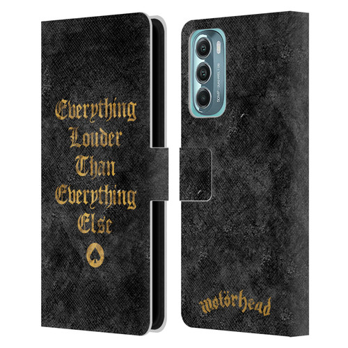 Motorhead Key Art Everything Louder Leather Book Wallet Case Cover For Motorola Moto G Stylus 5G (2022)