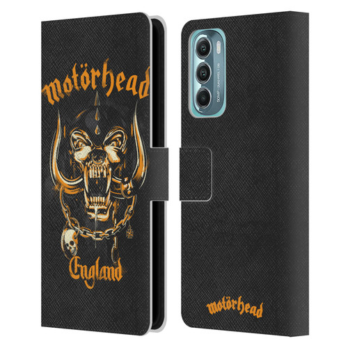 Motorhead Logo Warpig England Leather Book Wallet Case Cover For Motorola Moto G Stylus 5G (2022)