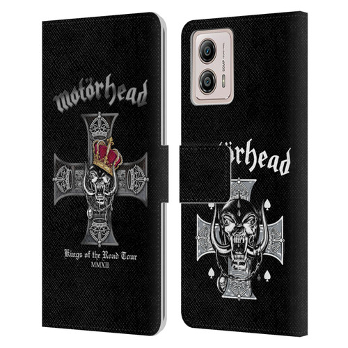 Motorhead Tours Kings Of The Road Leather Book Wallet Case Cover For Motorola Moto G53 5G