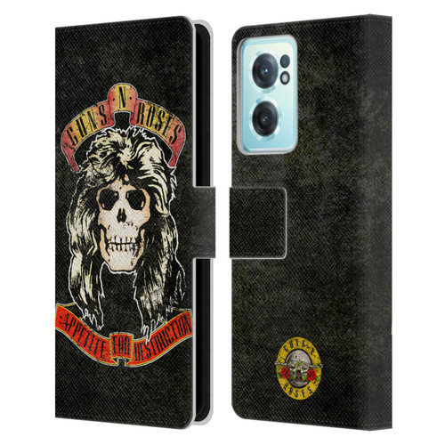 Guns N' Roses Vintage Adler Leather Book Wallet Case Cover For OnePlus Nord CE 2 5G