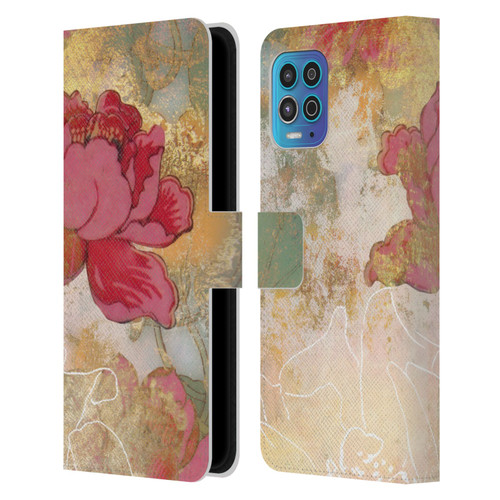 Aimee Stewart Smokey Floral Midsummer Leather Book Wallet Case Cover For Motorola Moto G100