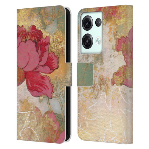 Aimee Stewart Smokey Floral Midsummer Leather Book Wallet Case Cover For OPPO Reno8 Pro