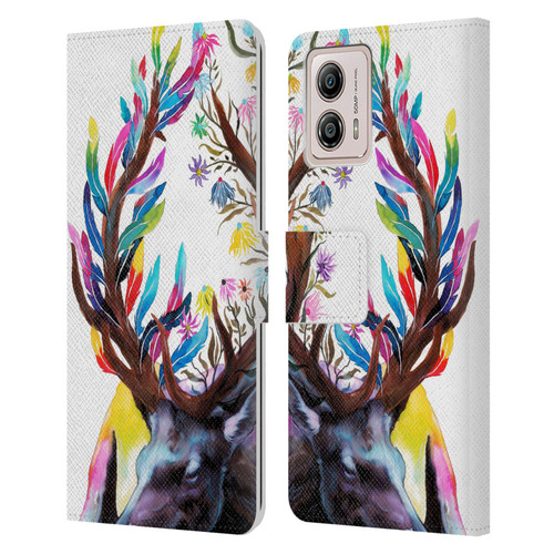 Pixie Cold Animals Memories Leather Book Wallet Case Cover For Motorola Moto G53 5G