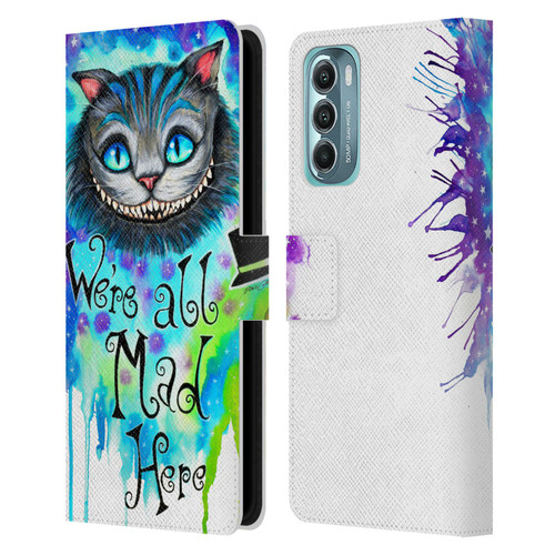 Pixie Cold Cats We Are All Mad Here Leather Book Wallet Case Cover For Motorola Moto G Stylus 5G (2022)