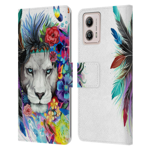 Pixie Cold Cats King Of The Lions Leather Book Wallet Case Cover For Motorola Moto G53 5G