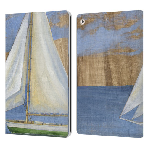 Paul Brent Ocean Serene Sailboat Leather Book Wallet Case Cover For Apple iPad 10.2 2019/2020/2021