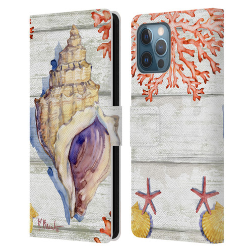 Paul Brent Ocean Bahia Shells Leather Book Wallet Case Cover For Apple iPhone 12 Pro Max