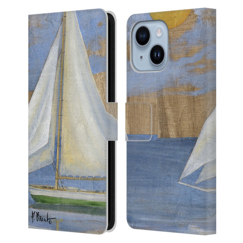Paul Brent Ocean Serene Sailboat Leather Book Wallet Case Cover For Apple iPhone 14 Plus