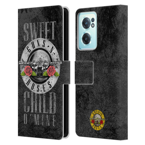 Guns N' Roses Vintage Sweet Child O' Mine Leather Book Wallet Case Cover For OnePlus Nord CE 2 5G