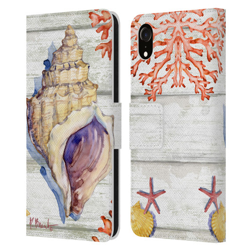 Paul Brent Ocean Bahia Shells Leather Book Wallet Case Cover For Apple iPhone XR