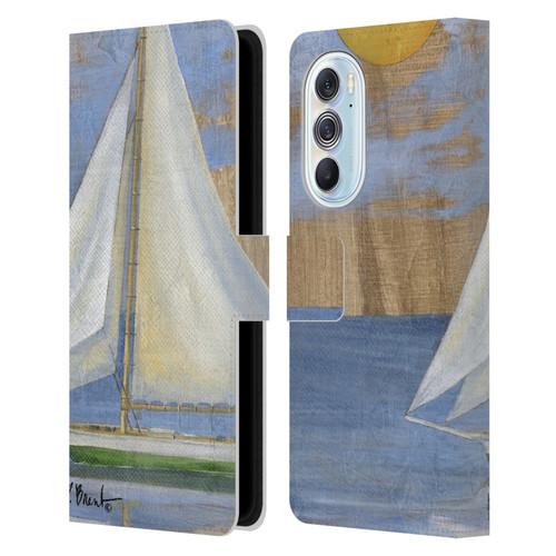 Paul Brent Ocean Serene Sailboat Leather Book Wallet Case Cover For Motorola Edge X30
