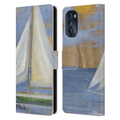 Paul Brent Ocean Serene Sailboat Leather Book Wallet Case Cover For Motorola Moto G (2022)