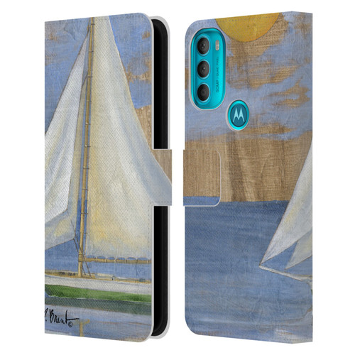 Paul Brent Ocean Serene Sailboat Leather Book Wallet Case Cover For Motorola Moto G71 5G